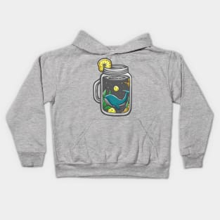 Space Drink Whale Kids Hoodie